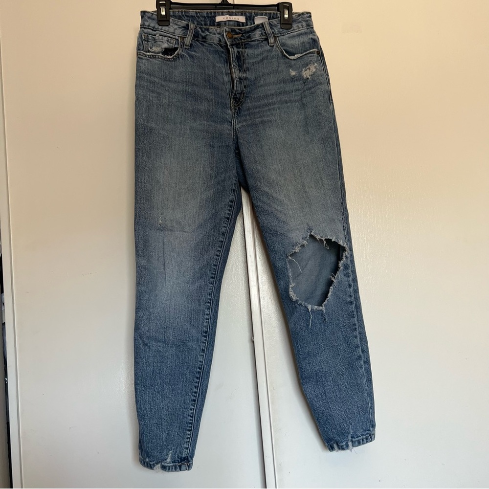 Eunina Blue Distressed Boyfriend Jeans